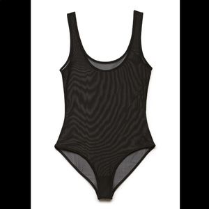 Sleeveless sheer bodysuit